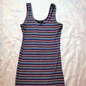 ♡ Striped Curve-Hugging Tank Dress ♡